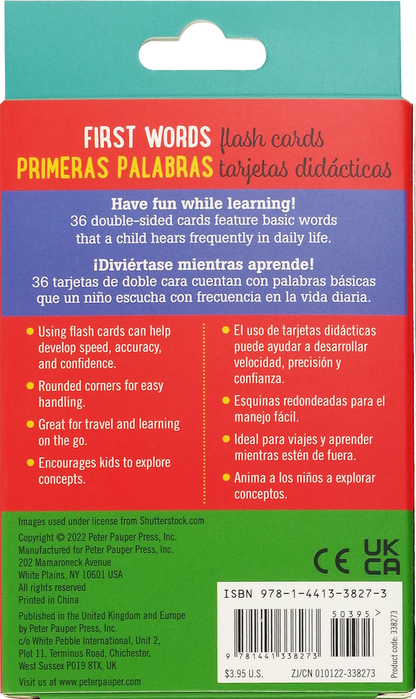 Bilingual First Words Flash Cards (English/Spanish)