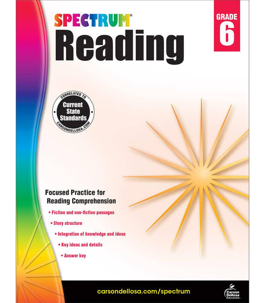 Carson Dellosa Education - Spectrum Reading Workbook, Grade 6