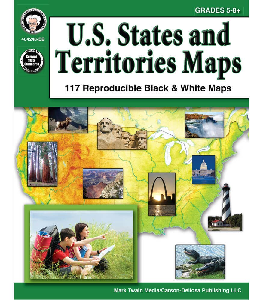 U.S. States and Territories Maps, Grades 5 - 8