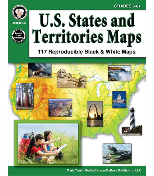 U.S. States and Territories Maps, Grades 5 - 8