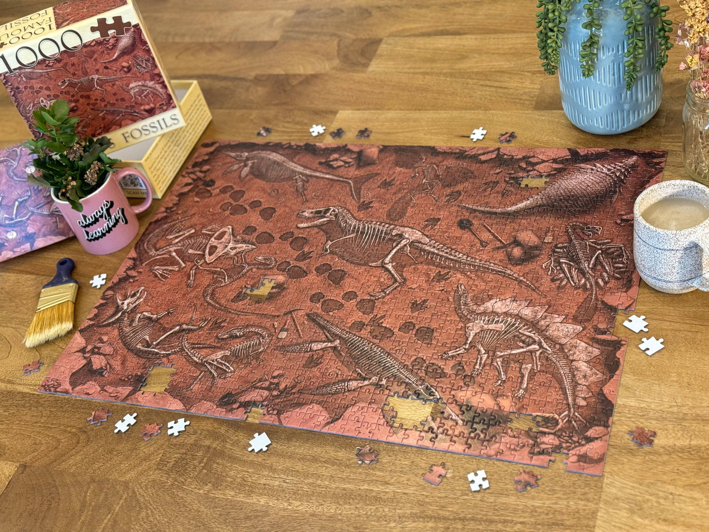 "Famous Fossils" Paleontology Puzzle (1k)