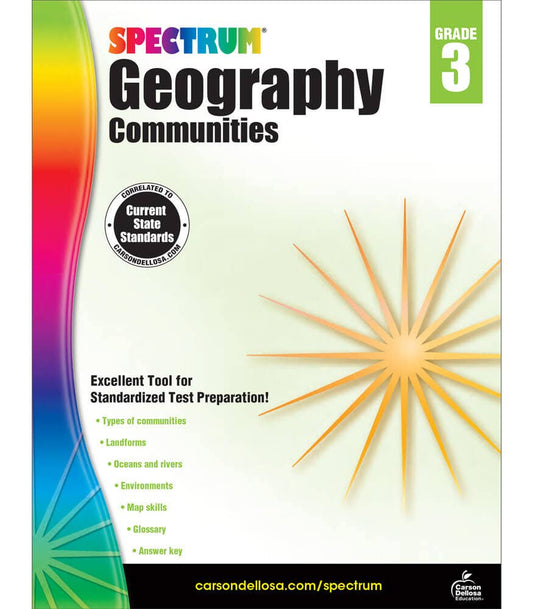 Carson Dellosa Education - Spectrum Geography, Grade 3