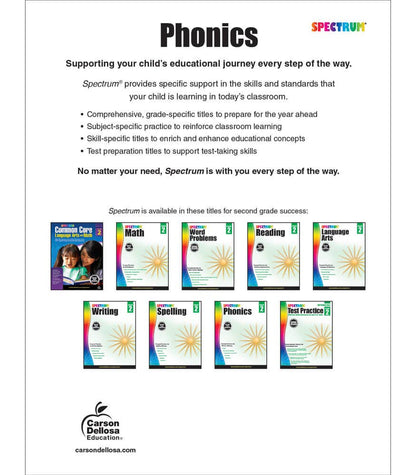 Carson Dellosa Education - Spectrum Phonics, Grade 2