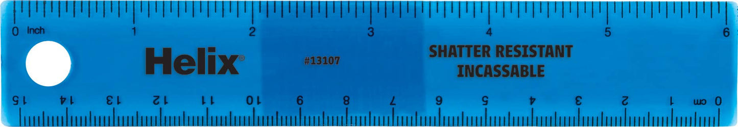 Shatter Resistant Ruler 6" / 15cm 1ct
