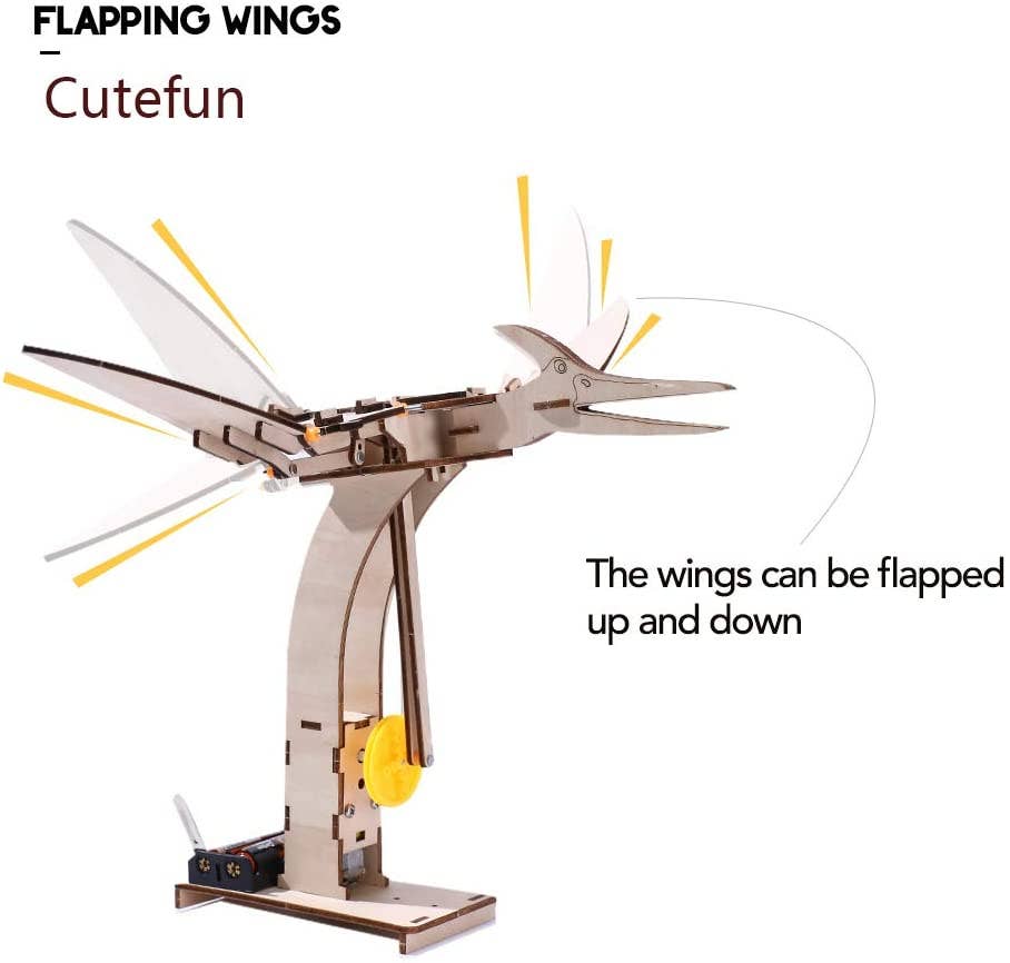 Pterosaur DIY Electric Puzzle Assembly STEM Kit - 82 pcs