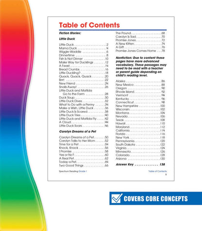 Carson Dellosa Education - Spectrum Reading Workbook, Grade 1