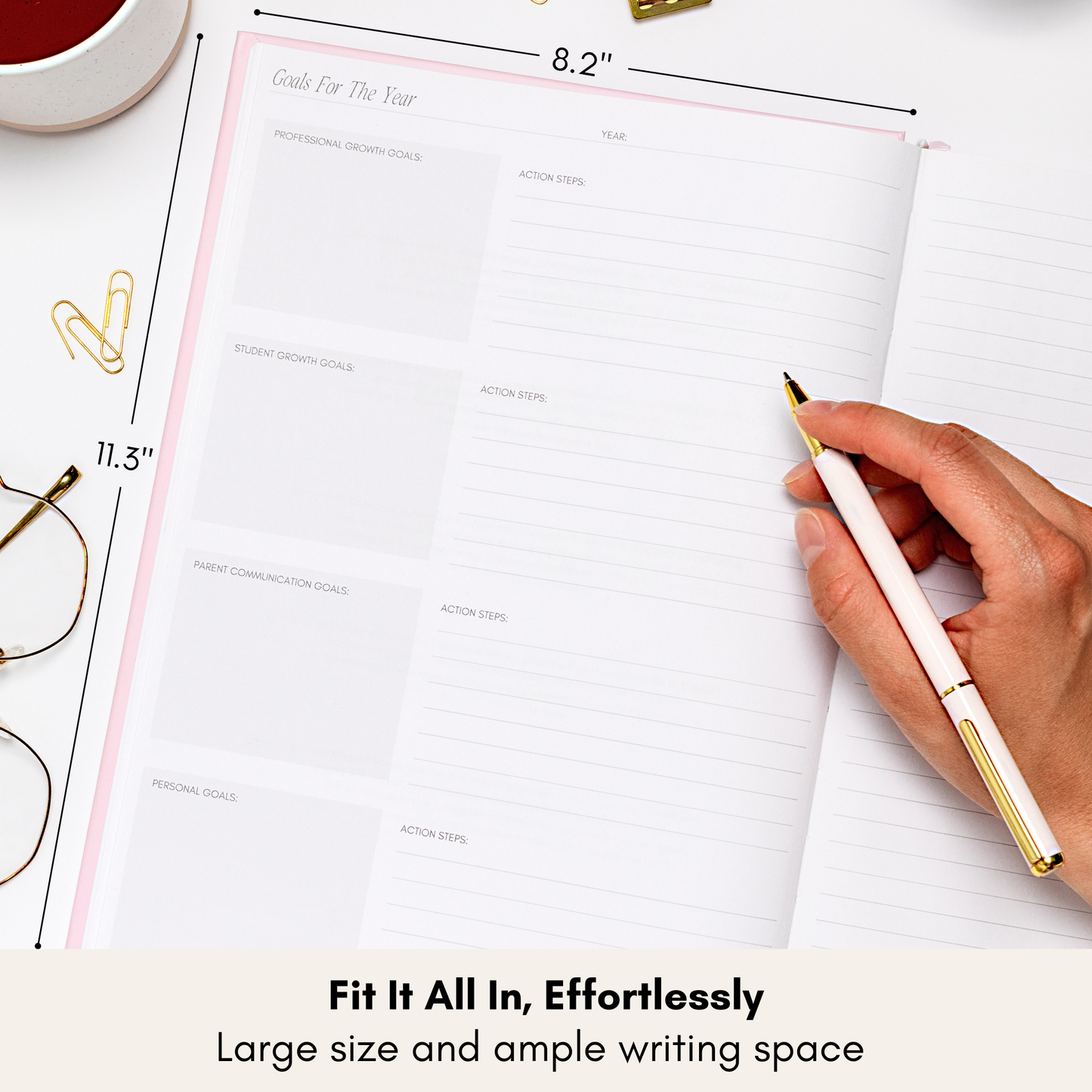 Lamare Teacher Planner & Gradebook – Lesson Plan & Organizer: Blue