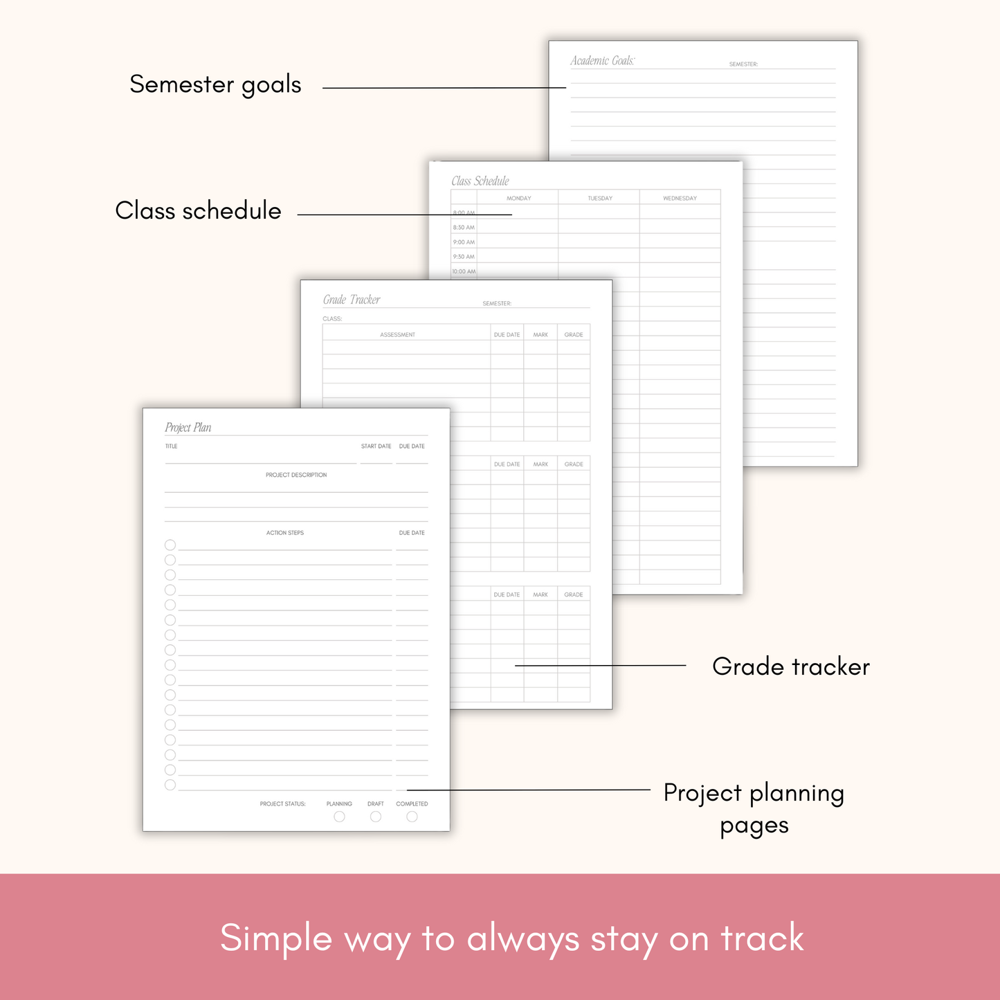 Lamare - Lamare Academic Planner 2024-2025 – Student & College School: Blue