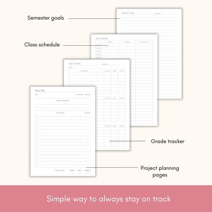 Lamare - Lamare Academic Planner 2024-2025 – Student & College School: Blue