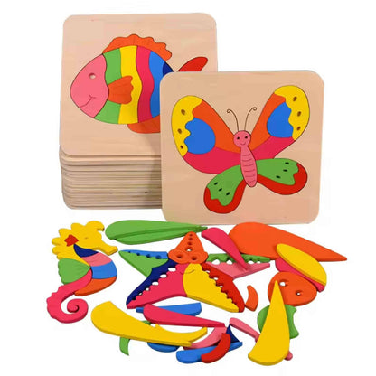 Wooden Puzzle Educational Toys - Back to School - in bulk