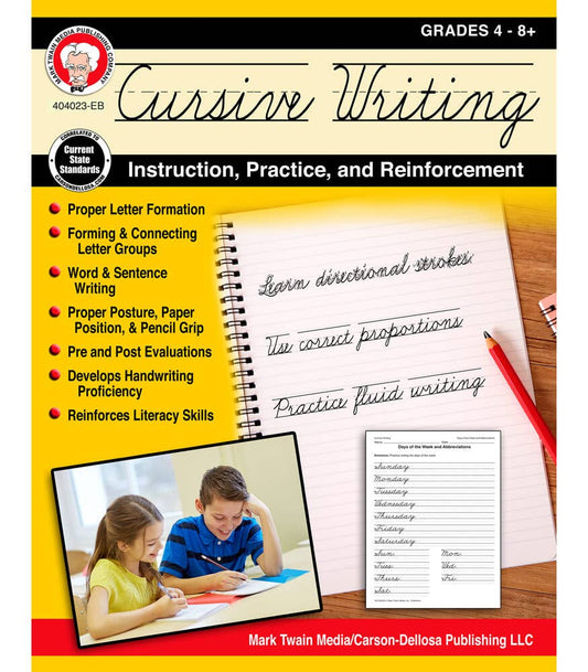 Carson Dellosa Education - Cursive Writing: Instruction, Practice, Reinforce, Gr 4-9
