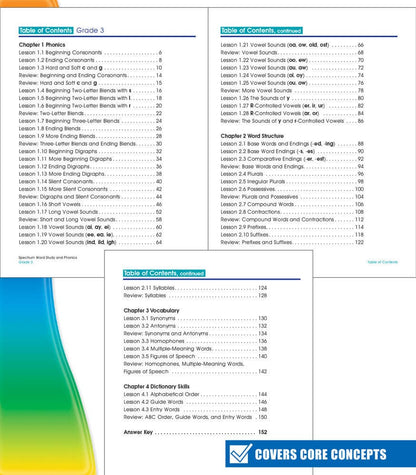 Carson Dellosa Education - Spectrum Word Study and Phonics, Grade 3