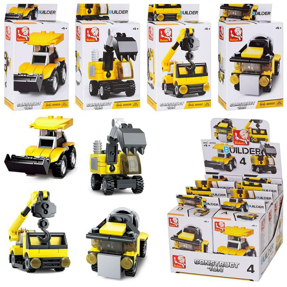 Construction Builder Building Brick Set, 4 styles
