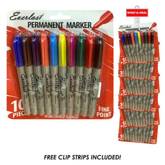 10 Pack Color Permanent Markers