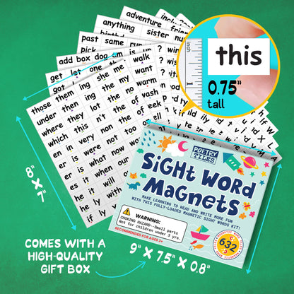 Poetry Tiles Sight Word Magnets Kit - 632 Sight Words