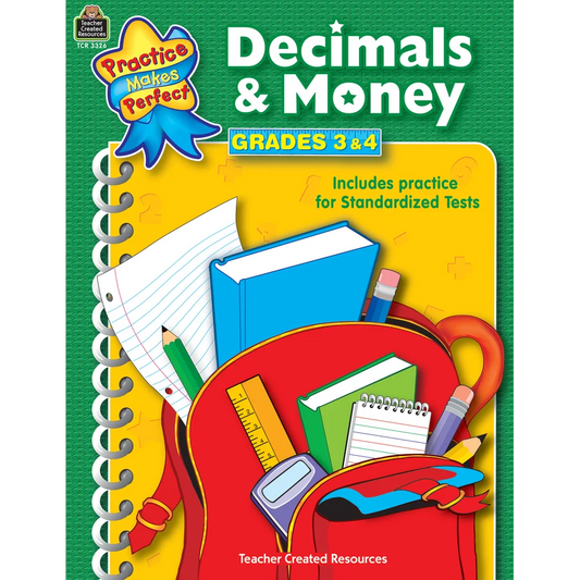 Save  Practice Makes Perfect: Decimals & Money Grades 3-4