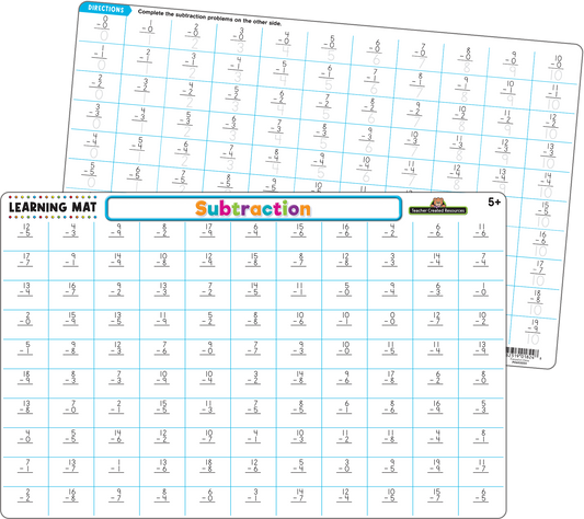 Teacher Created Resources - Subtraction Learning Mat