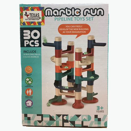 Texas Toy Distribution - Marble Run 30pc Pipeline Toy Set