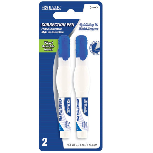 Correction Pen Metal Tip 0.2 FL OZ (7 mL)(2/Pack)