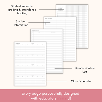 Lamare Teacher Planner & Gradebook – Lesson Plan & Organizer: Blue