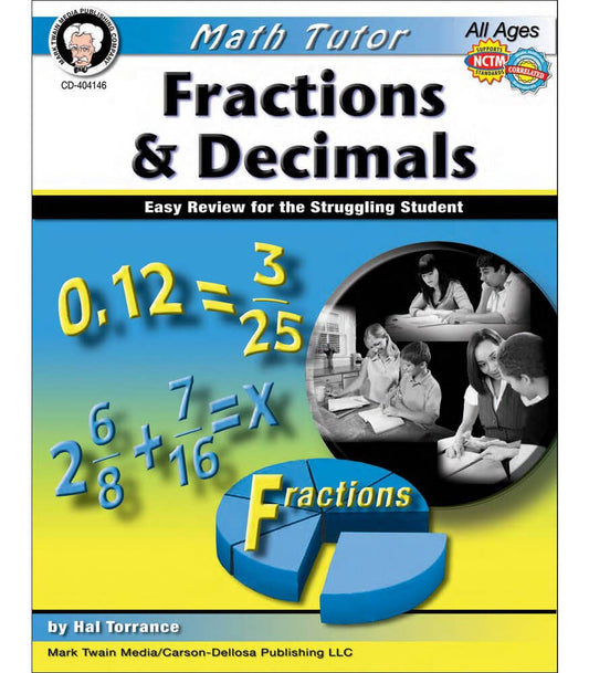 Carson Dellosa Education - Math Tutor: Fractions and Decimals, Ages 9 - 14