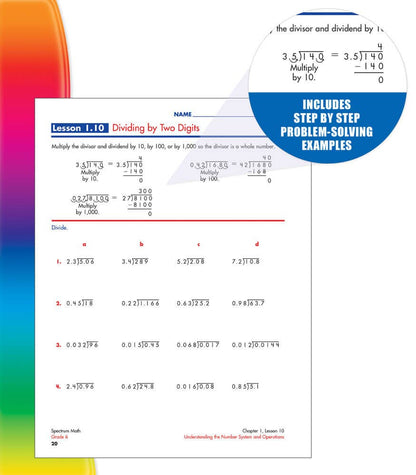 Carson Dellosa Education - Spectrum Math Workbook, Grade 6