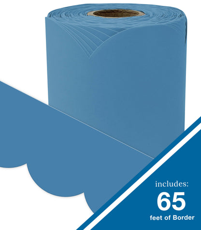 Carson Dellosa Education - Ocean Blue Rolled Scalloped Bulletin Board Borders