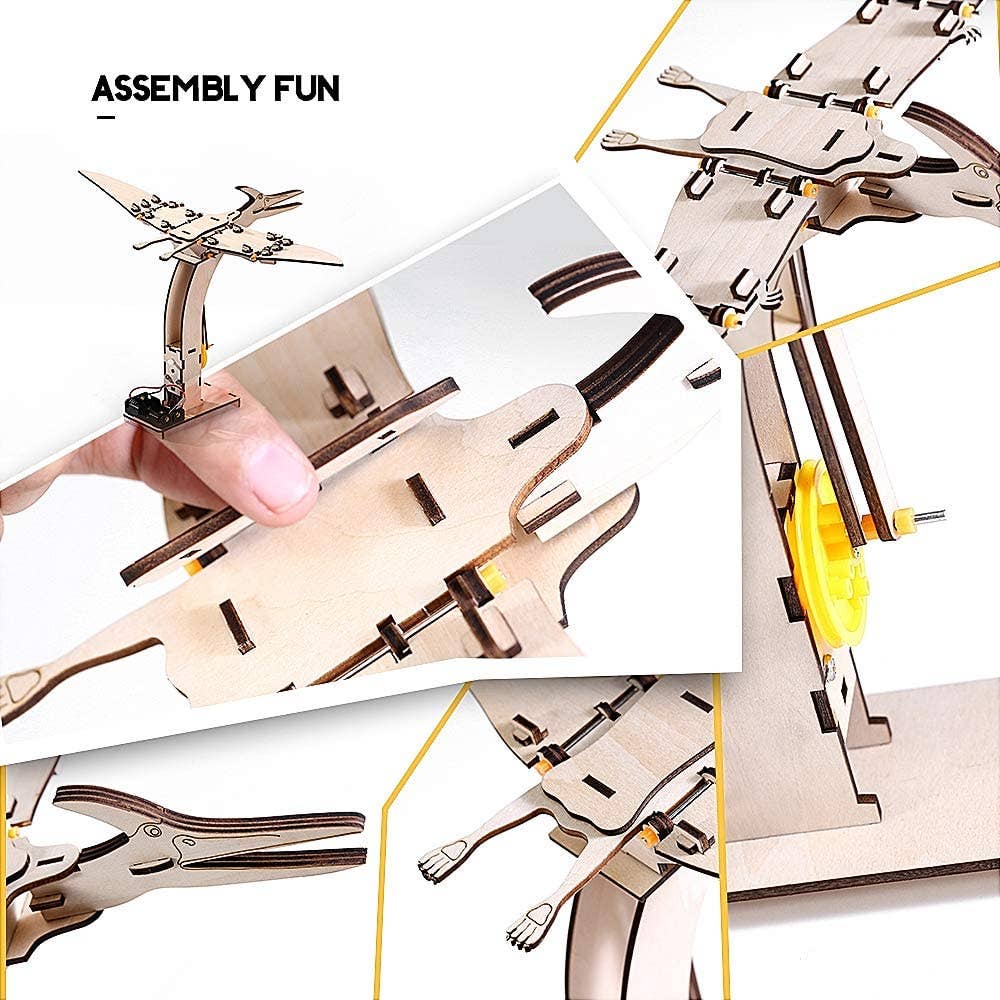 Pterosaur DIY Electric Puzzle Assembly STEM Kit - 82 pcs