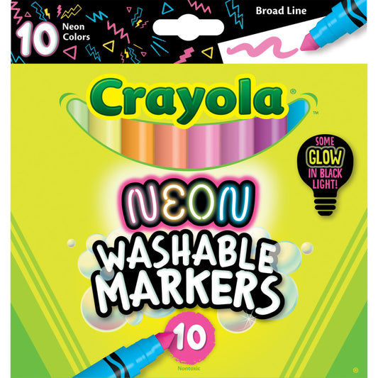CRAYOLA 10CT NEON MARKERS BROAD