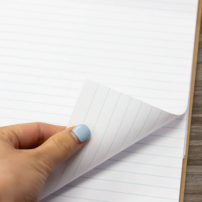 White Perforated Writing Pad 8.5" X 11.75" 50 Ct. (12/Pack)