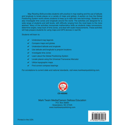 Carson Dellosa Education - Map Reading Skills Workbook, Grades 5 - 12