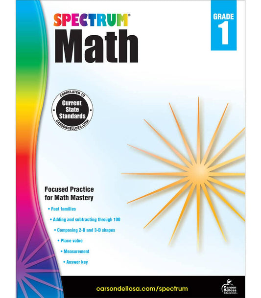 Carson Dellosa Education - Spectrum Math Workbook, Grade 1