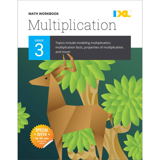 Carson Dellosa Education - IXL Math Workbook: Grade 3 Multiplication