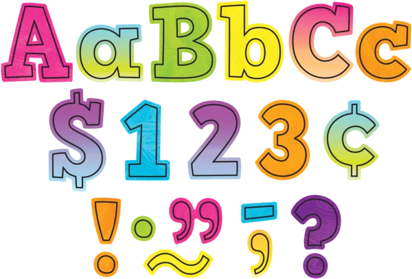 Brights 4Ever Bold Block 4" Letters Combo Pack  TCR6936