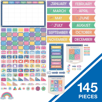 Carson Dellosa Education - Crafty and Cool Calendar Bulletin Board Set