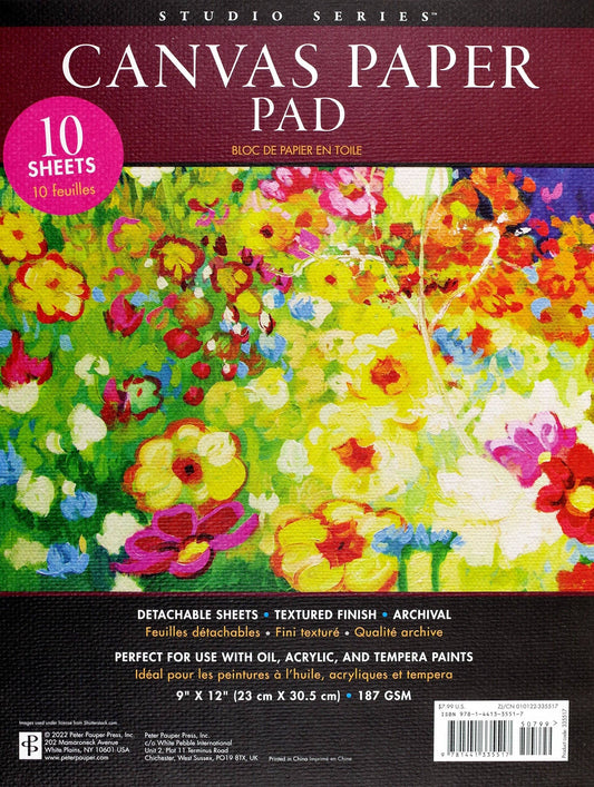 Peter Pauper Press - Studio Series Canvas Paper Pad (10 sheets)