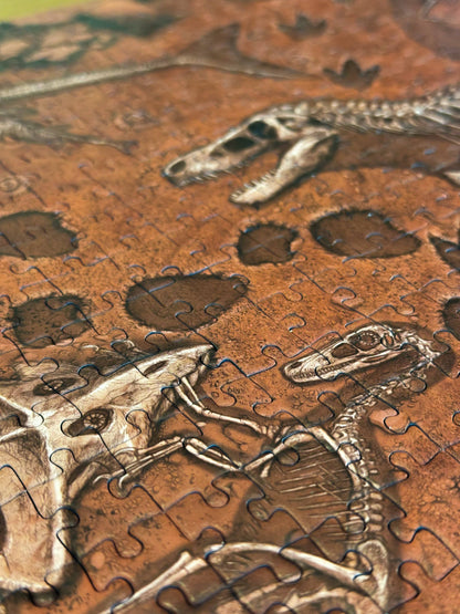 "Famous Fossils" Paleontology Puzzle (1k)