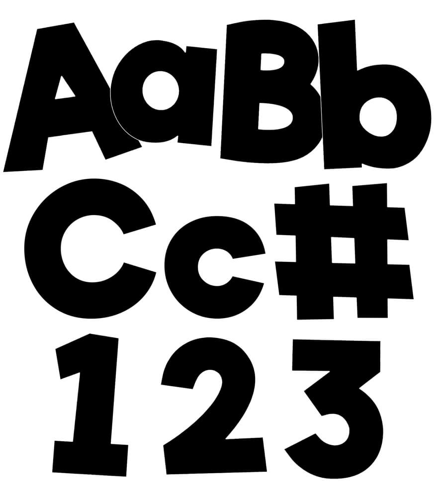 Carson Dellosa Education - Black Combo Pack Bulletin Board Letters: 219 Pieces