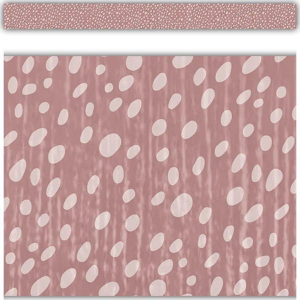 Classroom Cottage Vintage Rose Dots Straight Border Trim