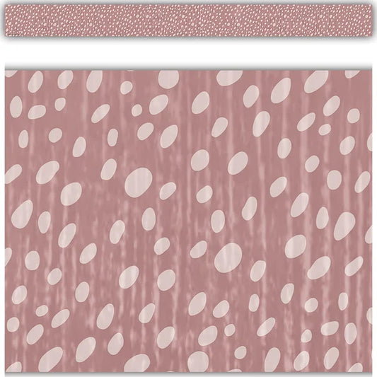 Classroom Cottage Vintage Rose Dots Straight Border Trim