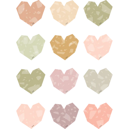 Terrazzo Tones Hearts Mini Accents