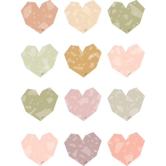 Terrazzo Tones Hearts Mini Accents