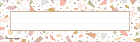 Terrazzo Tones Flat Name Plates