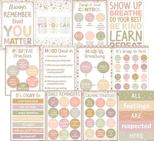 Terrazzo Tones Positive Practices Small Poster Pack