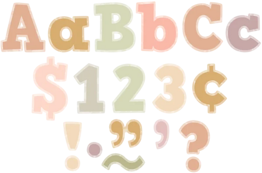 Terrazzo Tones Bold Block 4" Letters Combo Pack