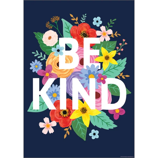 Wildflowers Be Kind Positive Poster
