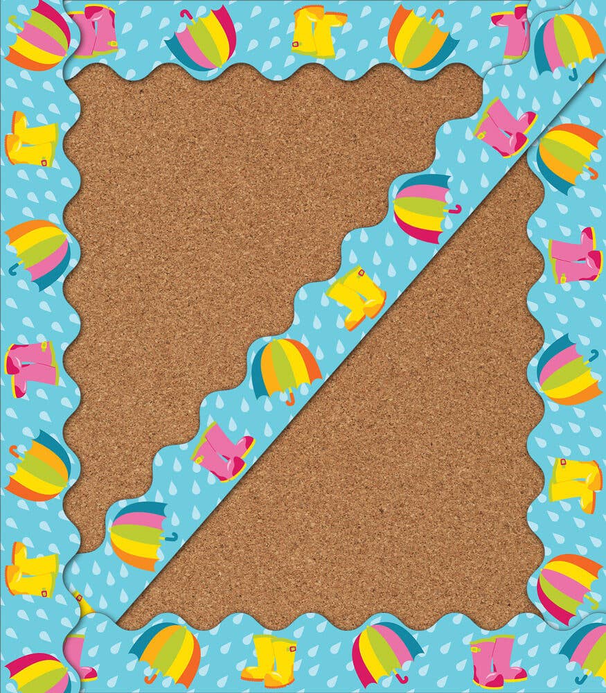 Spring Showers Scalloped Bulletin Board Borders