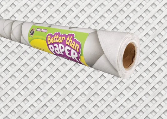 Better Than Paper Bulletin Board Roll - White Trellis