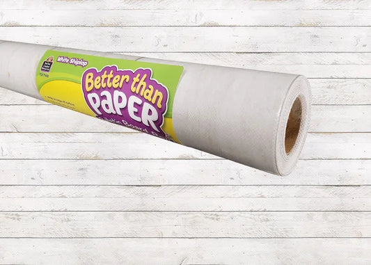 Better Than Paper Bulletin Board Roll - White Shiplap