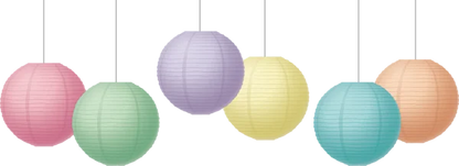 Pastel Pop 8" Hanging Paper Lanterns